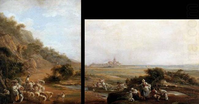 Luis Paret y alcazar Village Scene and View of Fuenterrabia china oil painting image